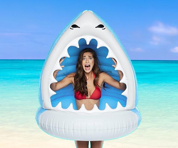 Giant Inflatable Shark Jaws Pool Float