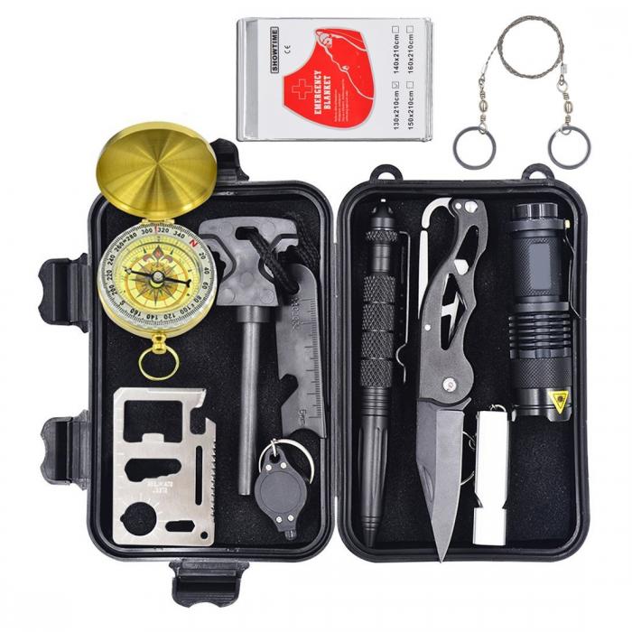 10 in 1 Emergency Survival Gear Kit