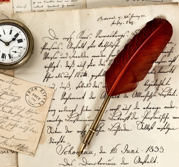 Feather Quill & Ink Writing Set