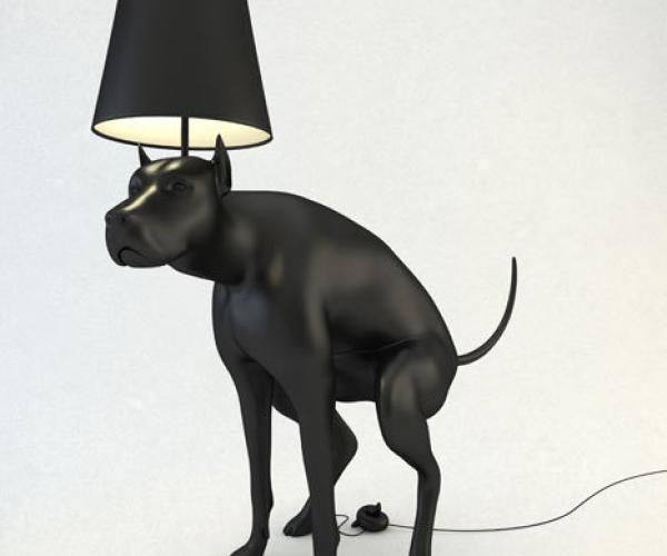 Dog Pooping Lamp