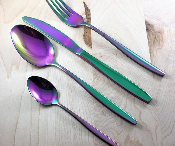 Rainbow Iridescent Flatware Set