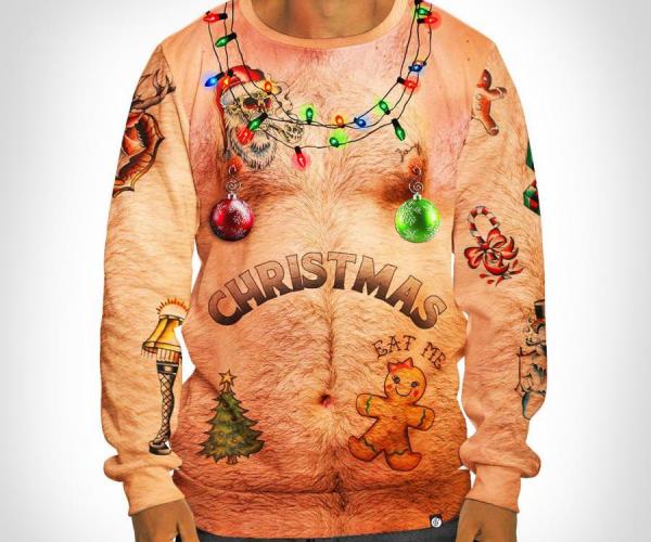 Ugly Christmas Sweater with Tattoos