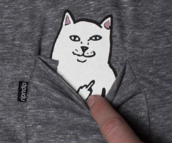 Lord Nermal Cat Flipping Off T-Shirt