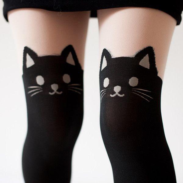 Black Cat Pantyhose