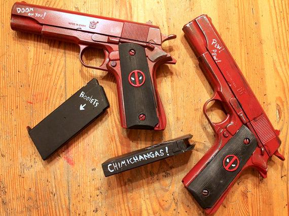 Deadpool .45 Cal Pistol Gun Replica