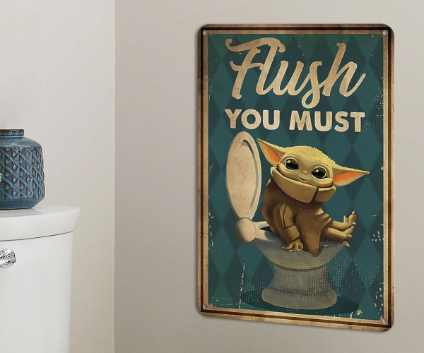 Star Wars Grogu Flush Sign